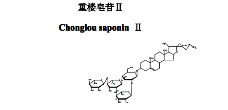 重楼皂苷Ⅱ中药化学对照品分子结构图