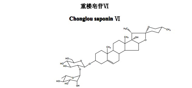 重楼皂苷Ⅵ中药化学对照品分子结构图