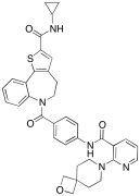 N-Cyclopropyl-5,6-dihydro-6-[4-[[[2-(2-oxa-7-azaspiro[3.5]non-7-yl)-3-pyridinyl]carbonyl]a