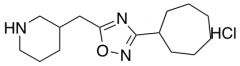 3-[(3-cycloheptyl-1,2,4-oxadiazol-5-yl)methyl]piperidine hydrochloride