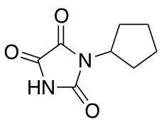 1-cyclopentylimidazolidine-2,4,5-trione