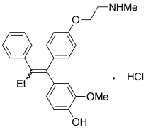 N-Demethyl-3-methoxy-4-hydroxytamoxifen Hydrochloride (E,Z mixture)