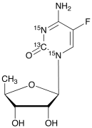 5&rsquo;-Deoxy-5-fluorocytidine-13C,15N2