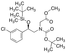 N-[(2R)-2-(3-Chlorophenyl)-2-[[(1,1-dimethylethyl)dimethylsilyl]oxy]ethyl]-N-[(1,1-dimethy