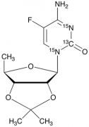 5&rsquo;-Deoxy-2&rsquo;,3&rsquo;-O-isopropylidene-5-fluorocytidine-13C,15N2