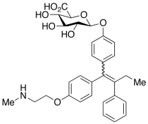 N-Desmethyl-4-hydroxy Tamoxifen &beta;-D-Glucuronide (E/Z Mixture)