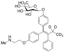 N-Desmethyl-4-hydroxy Tamoxifen-d5 &beta;-D-Glucuronide(E/Z Mixture)