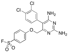 4-((2,6-Diamino-5-(3,4-dichlorophenyl)pyrimidin-4-yl)methoxy)benzene-1-sulfonyl fluoride