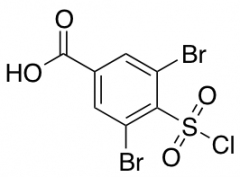 3,5-dibromo-4-(chlorosulfonyl)benzoic acid