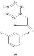 1-(2,6-Dichloro-4-hydroxphenyl)-1,3-dihydroindol-2-one-13C6