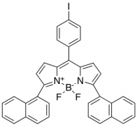 4,4-Difluoro-8-(4&rsquo;-iodophenyl)-1,7-bis-(1&rsquo;-napthyl)-4-bora-3&alpha