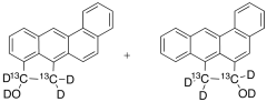 1,2-Dihydro-benz[j]aceanthrylen-2-ol-13C2,d4 and 5,6-Dihydro-benz[e]aceanthrylen-6-ol-13C2