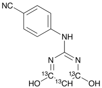 4-[(4,6-Dihydroxy-2-pyrimidinyl)amino]benzonitrile-13C3