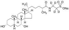 [(25R)-3&alpha;,7&alpha;-Dihydroxy-5&beta;-cholestan-26-oyl]taurine-d4 Sodium 