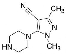 1,3-dimethyl-5-(piperazin-1-yl)-1H-pyrazole-4-carbonitrile
