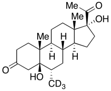 (5&beta;,6&alpha;)-5,17-Dihydroxy-6-methylpregnane-3,20-dione-d3