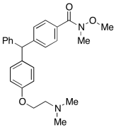 4-((4-(2-(Dimethylamino)ethoxy)phenyl)(phenyl)methyl)-N-methoxy-N-methylbenzamide