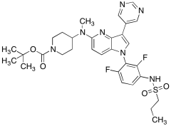4-[[1-[2,6-Difluoro-3-[(propylsulfonyl)amino]phenyl]-3-(5-pyrimidinyl)-1H-pyrrolo[3,2-b]py