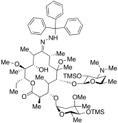 6,12-Di-O-methyl-2',4''-bis-O-(trimethylsilyl)-erythromycin 9-[2-(Triphenylmethyl)hydrazon