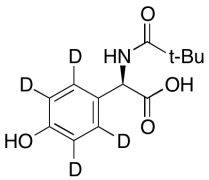 (R)-&alpha;-[(2,2-Dimethyl-1-oxopropyl)amino]-4-hydroxybenzeneacetic Acid-d4