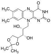 10-[3-(2,2-Diimethyl-1,3-dioxolan-4-yl)-2,3-dihydroxypropyl]-7,8-dimethyl-isoalloxazine