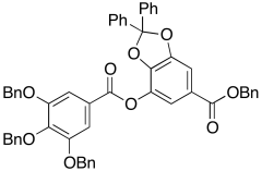 2,2-Diphenyl-7-((3,4,5-tris(benzyloxy)benzoyl)oxy)benzo[d][1,3]dioxole-5-carboxylic Benzyl
