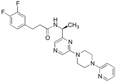 3,4-Difluoro-N-[(1S)-1-[6-[4-(2-pyridinyl)-1-piperazinyl]-2-pyrazinyl]ethyl]benzenepropana