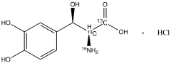 D,L-threo-Droxidopa-13C2,15N Hydrochloride