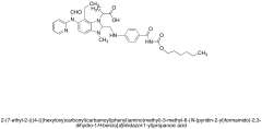 2-(7-Ethyl-2-(((4-(((hexyloxy)carbonyl)carbamoyl)phenyl)amino)methyl)-3-methyl-6-(N-(pyrid