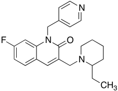 3-[(2-Ethyl-1-Piperidinyl)methyl]-7-Fluoro-1-(4-Pyridinylmethyl)-2(1H)-Quinolinone