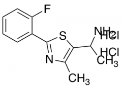 1-[2-(2-fluorophenyl)-4-methyl-1,3-thiazol-5-yl]ethan-1-amine dihydrochloride