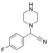 2-(4-fluorophenyl)-2-(piperazin-1-yl)acetonitrile