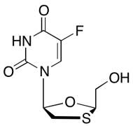 cis 5-Fluoro-1-[2-(hydroxymethyl)-1,3-oxathiolan-5-yl]-2,4(1H,3H)- pyrimidinedione