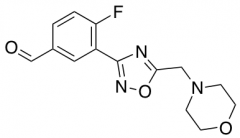 4-Fluoro-3-[5-(morpholin-4-ylmethyl)-1,2,4-oxadiazol-3-yl]benzaldehyde