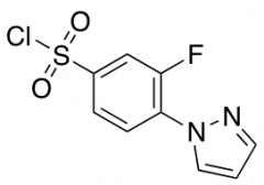 3-Fluoro-4-(1H-pyrazol-1-yl)benzene-1-sulfonyl Chloride