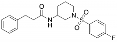 N-{1-[(4-Fluorobenzene)sulfonyl]piperidin-3-yl}-3-phenylpropanamide