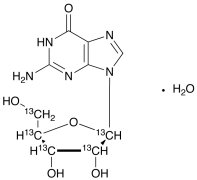 Guanosine-1',2',3',4',5'-13C5 hydrate