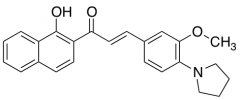 (2E)-1-(1-Hydroxynaphthalen-2-yl)-3-[3-methoxy-4-(pyrrolidin-1-yl)phenyl]prop-2-en-1-one