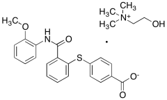 2-Hydroxy-N,N,N-trimethylethanaminium 4-((2-((2-Methoxyphenyl)carbamoyl)phenyl)thio)benzoa