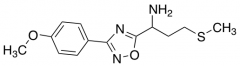 1-(3-(4-Methoxyphenyl)-1,2,4-oxadiazol-5-yl)-3-(methylthio)propan-1-amine