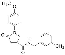 1-(4-Methoxyphenyl)-N-[(3-methylphenyl)methyl]-5-oxo-3-pyrrolidinecarboxamide