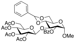 Methyl 4,6-Di-O-benzylidene-2-O-benzoyl-3-O-(2,3,4,6-tetra-O-acetyl-&beta;-D-glucopyra