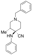 trans-3-Methyl-4-(phenylamino)-1-(phenylmethyl)-4-piperidinecarbonitrile