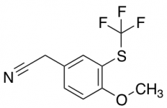 2-{4-methoxy-3-[(trifluoromethyl)sulfanyl]phenyl}acetonitrile