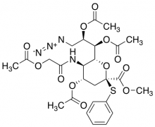 Methyl (Phenyl-5-acetoxyacetamido-4,7,8-tri-O-acetyl-9-azido-3,5,9-trideoxy-2-thio-d-glyce