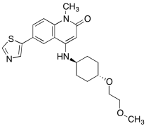 4-[[trans-4-(2-methoxyethoxy)cyclohexyl]amino]-1-methyl-6-(5-thiazolyl)-2(1H)-Quinolinone