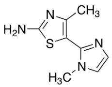 4-methyl-5-(1-methyl-1H-imidazol-2-yl)-2,3-dihydro-1,3-thiazol-2-imine