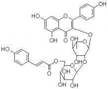 3-O-{2-O-[6-O-(对羟基-反-香豆酰)-葡萄糖基]-(1-2)鼠李糖基}山奈酚对照品